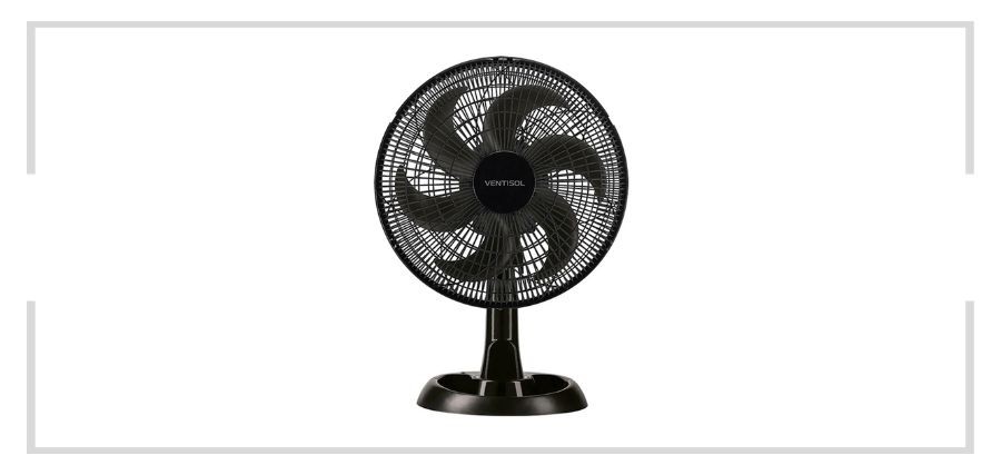 Ventilador de Mesa Ventisol Turbo Eco 30cm Preto