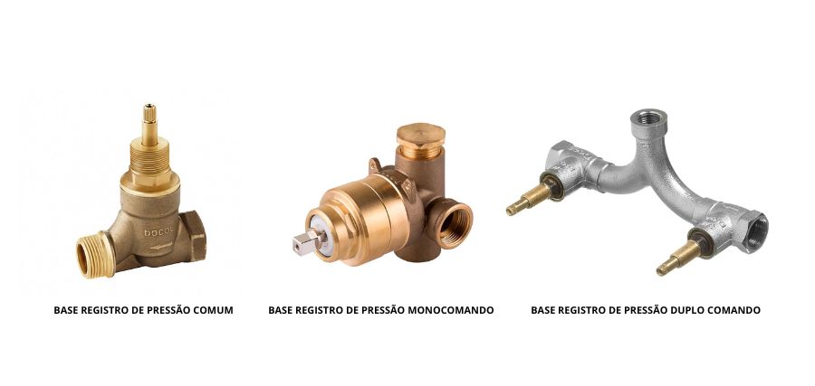 opções de bases para registro de pressão