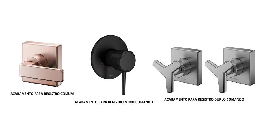 Escolha o tipo de acabamento para registro de chuveiro que você quer