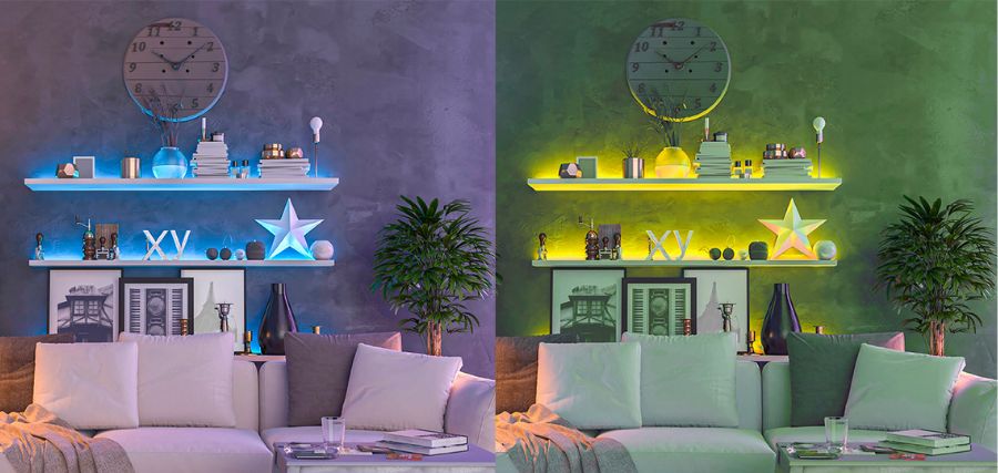 As fitas de led existem em diversas cores