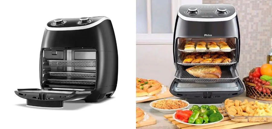 Fritadeira Elétrica Philco Air Fryer Oven 11L PFR2000P Preta